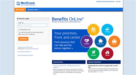 Continue to mobile site. . Merrill lynch benefits online